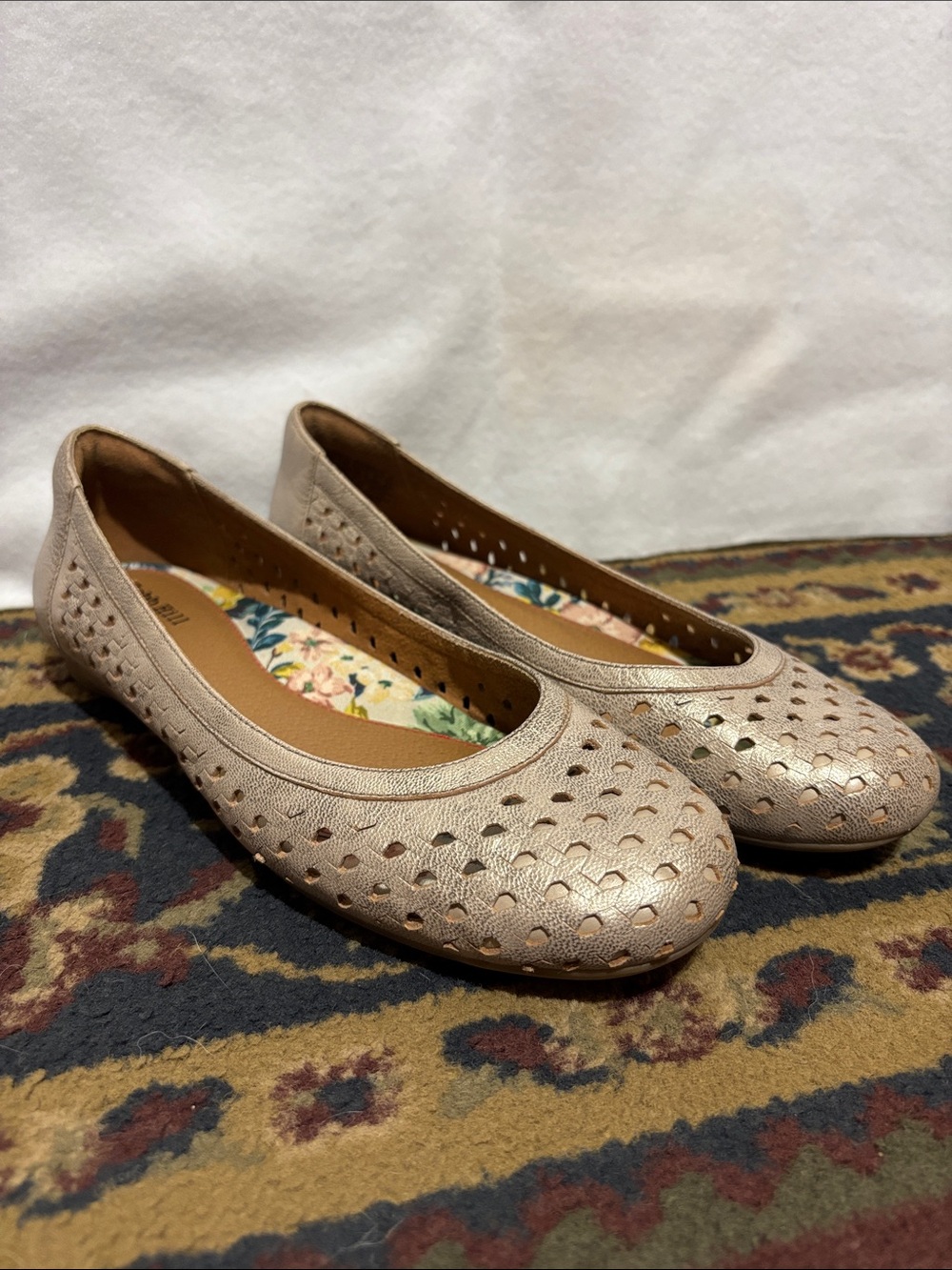 Rockport Cobb Hill Maiika Leather Cut Out Ballet Flat Womens Size 7
